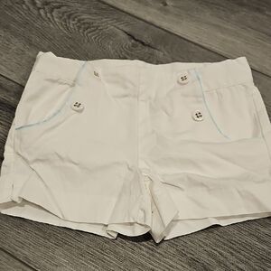 White W Blue Trim Janie & Jack Shorts